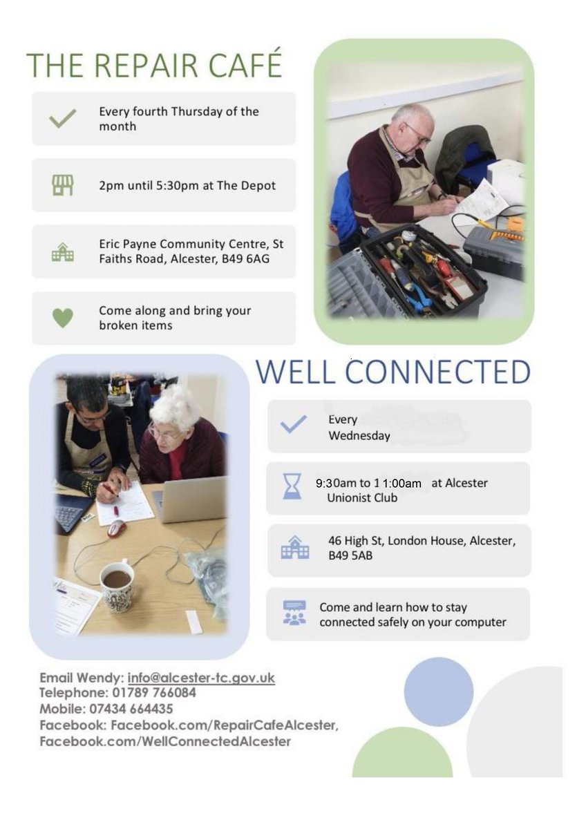 AlcesterTown's tweet image. Repair Cafe and Bike workshop next Thursday 23 February at The Depot.
#repaircafe #bikeworkshop #makedoandmend