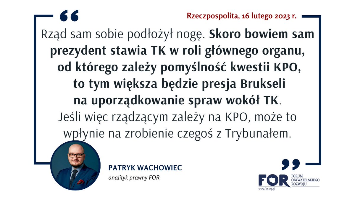 FundacjaFOR's tweet photo. #FORwmediach

🗣️ Analityk prawny FOR @Patryk_1234567  o skardze KE do TSUE na polski Trybunał Konstytucyjny dla @rzeczpospolita.

➡️cały tekst: https://t.co/bMvUgdZ8yy

#CytatFOR #TSUE  #praworządność https://t.co/csiqlDthdw