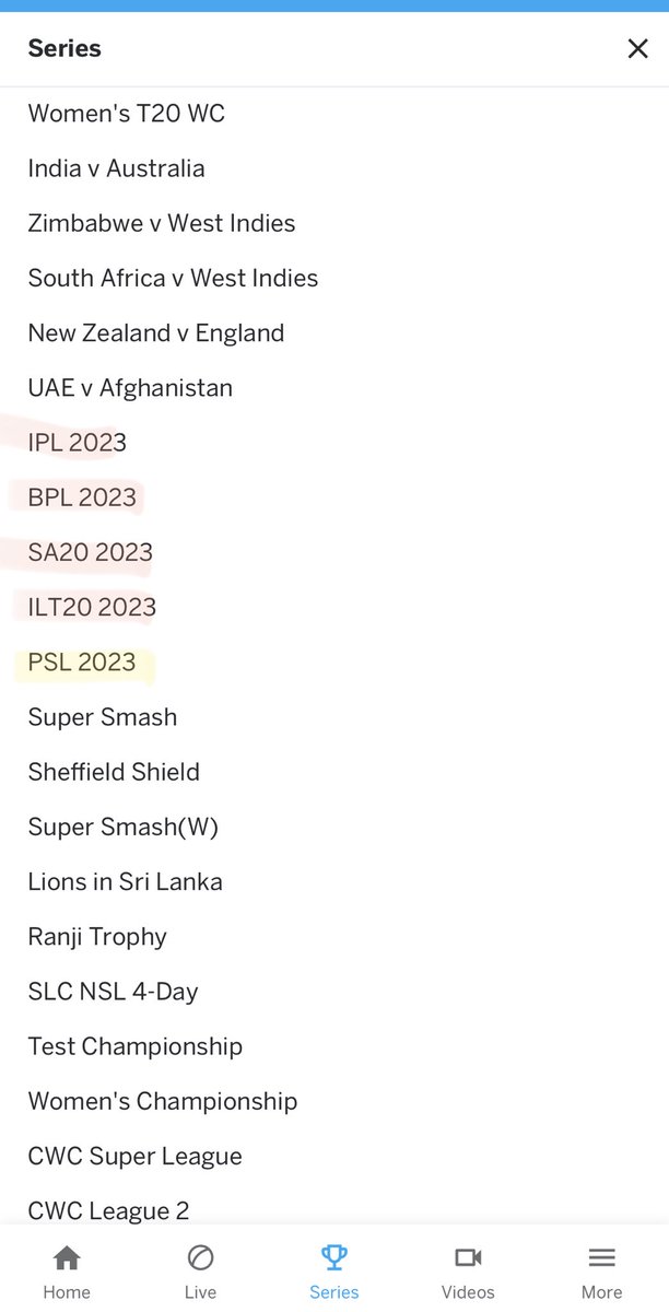 IRChaudhry's tweet photo. When would @ESPNcricinfo bias to @thePSLt20 will finish?
#PSL wasn’t on tournament list till 2 days before it’s start & still 3 finished leagues and #IPL is above on list.
#Pakistan @TheRealPCB
#BiasedJournalism #IndianTool
#T20 @ICC https://t.co/IQEoUDwLew