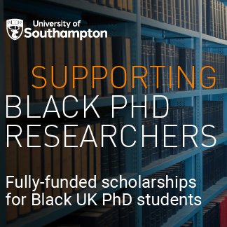 UoSDocCollege's tweet photo. We have a number of scholarships on offer to help talented researchers undertake a PhD at Southampton:

- Presidential Scholarships for UK, EU &amp; international students

- Black Futures Scholarships for UK Black students

- Presidential Bursaries for overseas students

More info👇 https://t.co/fJJGXDEY52