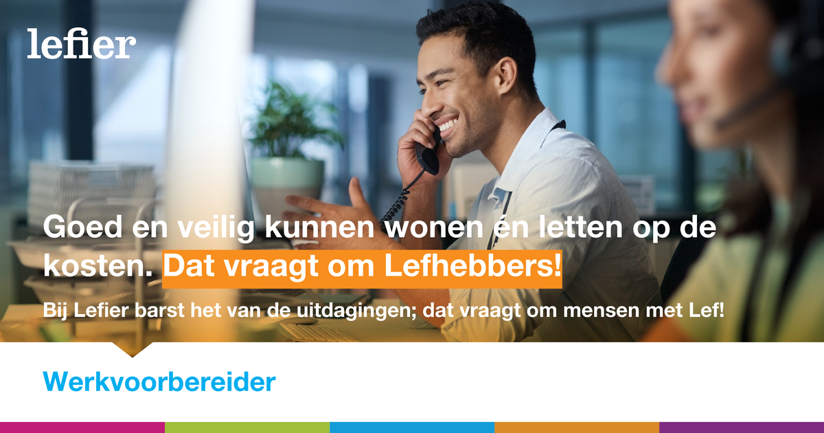 Ben jij de spin in het web die goed kan plannen en organiseren? Ben jij klantgericht en technisch onderlegd? En denk jij graag mee met de onderhoudsmedewerkers? Dan zijn we op zoek naar jou! 

Interesse? Check onze website via lefier.nl/vacatures #werkenbijlefier #vacature
