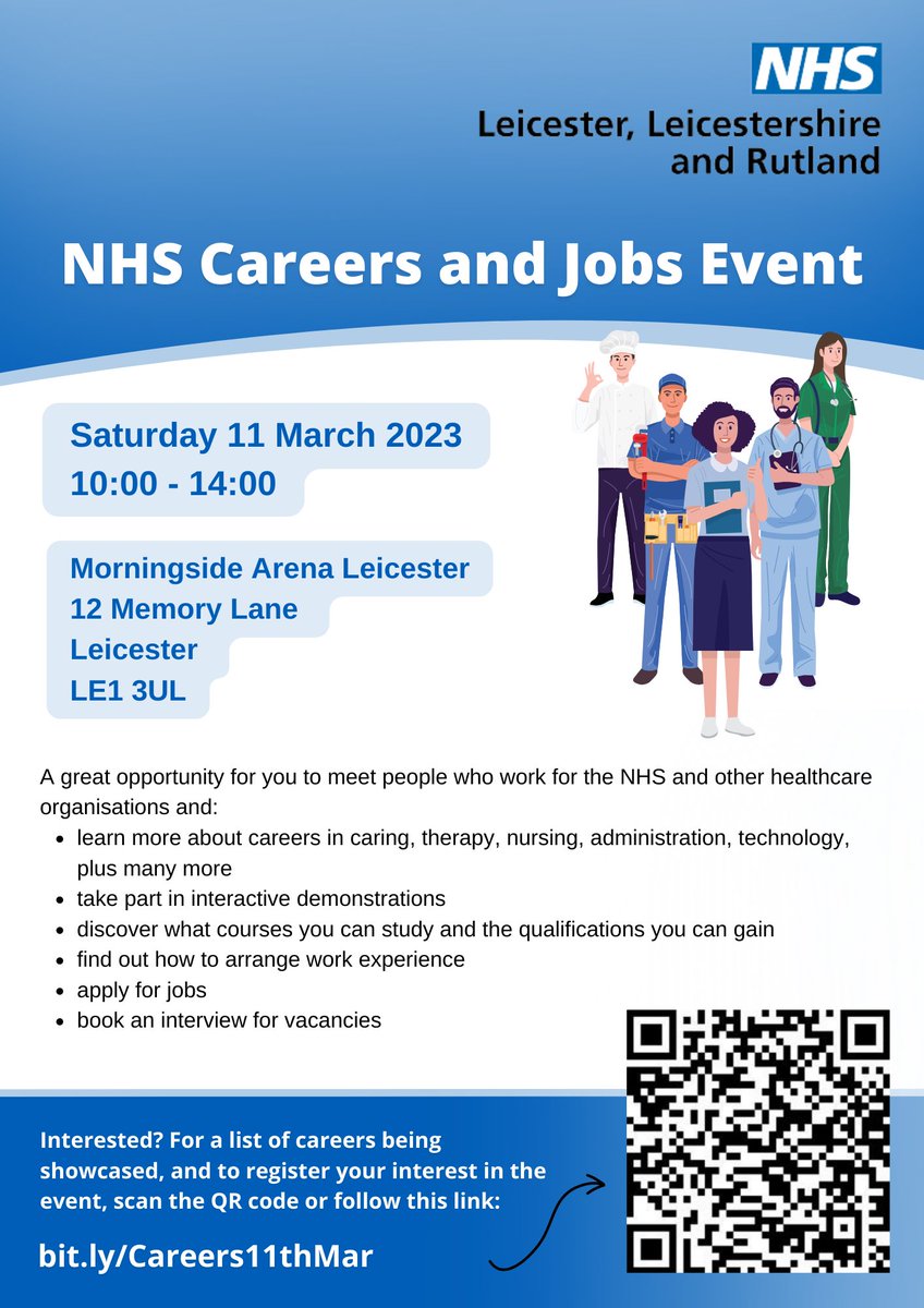 Leicester, Leicestershire and Rutland Training Hub (@llrtraininghub) on Twitter photo …if you’re keen to explore a career in the #NHS in #llr then this event is an ideal opportunity to find out more. Please share with anyone you think may be interested
<a href="/RuthieBrucie/">Ruth Waddington</a> <a href="/amit_bharkhada/">Dr Amit Bharkhada</a> <a href="/LouiseYoungLLR/">Louise young</a> <a href="/MiralJoshi14/">Miral Joshi</a> <a href="/Lisablakeyblake/">Lisa blake</a> <a href="/daisyflower88/">Cath</a> …if you’re keen to explore a career in the #NHS in #llr then this event is an ideal opportunity to find out more. Please share with anyone you think may be interested
<a href="/RuthieBrucie/">Ruth Waddington</a> <a href="/amit_bharkhada/">Dr Amit Bharkhada</a> <a href="/LouiseYoungLLR/">Louise young</a> <a href="/MiralJoshi14/">Miral Joshi</a> <a href="/Lisablakeyblake/">Lisa blake</a> <a href="/daisyflower88/">Cath</a>