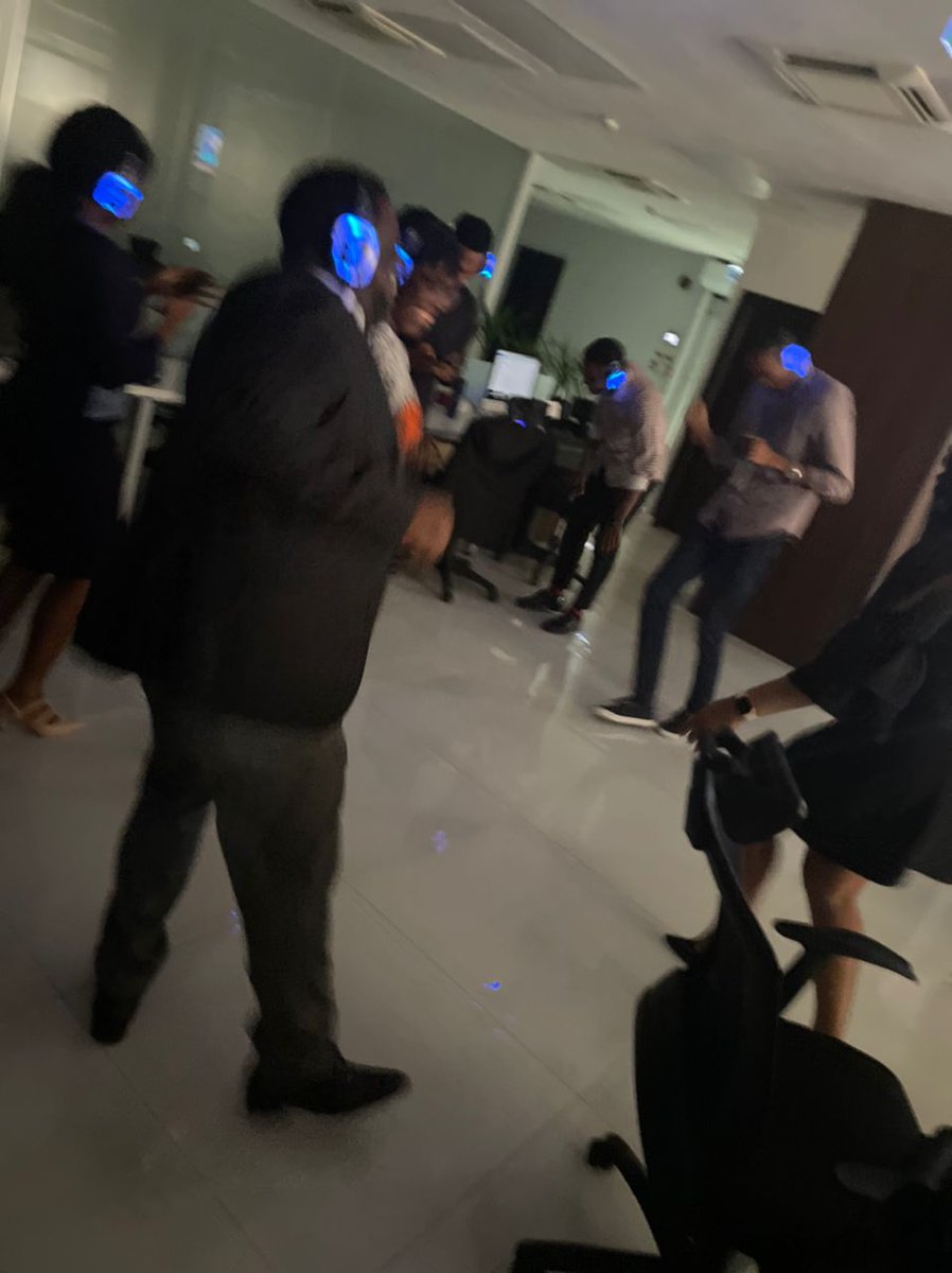 SoundActiv3's tweet photo. These happy people held a silent valentine’s office party with our headsets yesterday

Spot our glowing headsets and their happy faces 😝 we’re happy they had so much fun.

A silent office party, yay or nay? 

#soundactiv #silentdiscoinlagos #corporateevents https://t.co/Tyb6j2MSKh