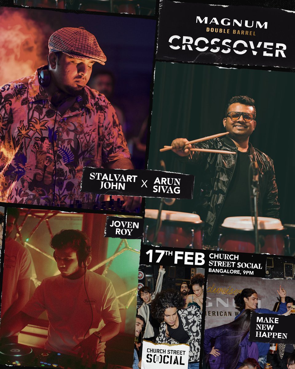 Excited to be on opening duties for <a href="/BudweiserIndia/">Budweiser India</a> Magnum Double Barrel crossover event at church street social tomorrow. OG <a href="/stalvartjohn/">Stalvart John</a> will be then closing the night with Arun Sivag. 

DM for guest-list
