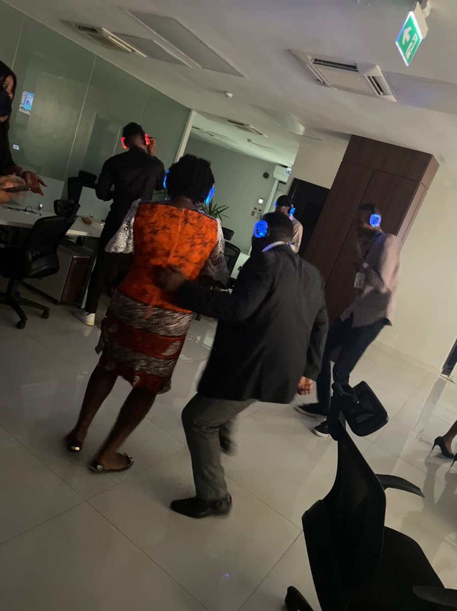 SoundActiv3's tweet photo. These happy people held a silent valentine’s office party with our headsets yesterday

Spot our glowing headsets and their happy faces 😝 we’re happy they had so much fun.

A silent office party, yay or nay? 

#soundactiv #silentdiscoinlagos #corporateevents https://t.co/Tyb6j2MSKh