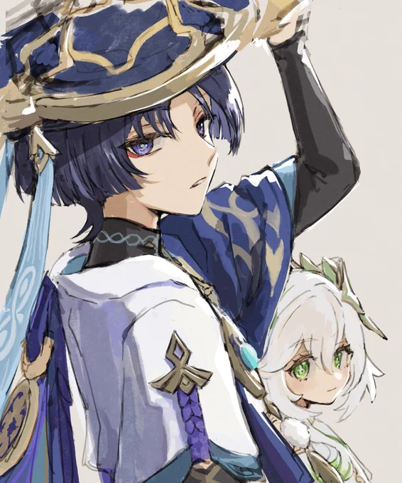 放浪者くんとナヒーダさん#GenshinImpact 