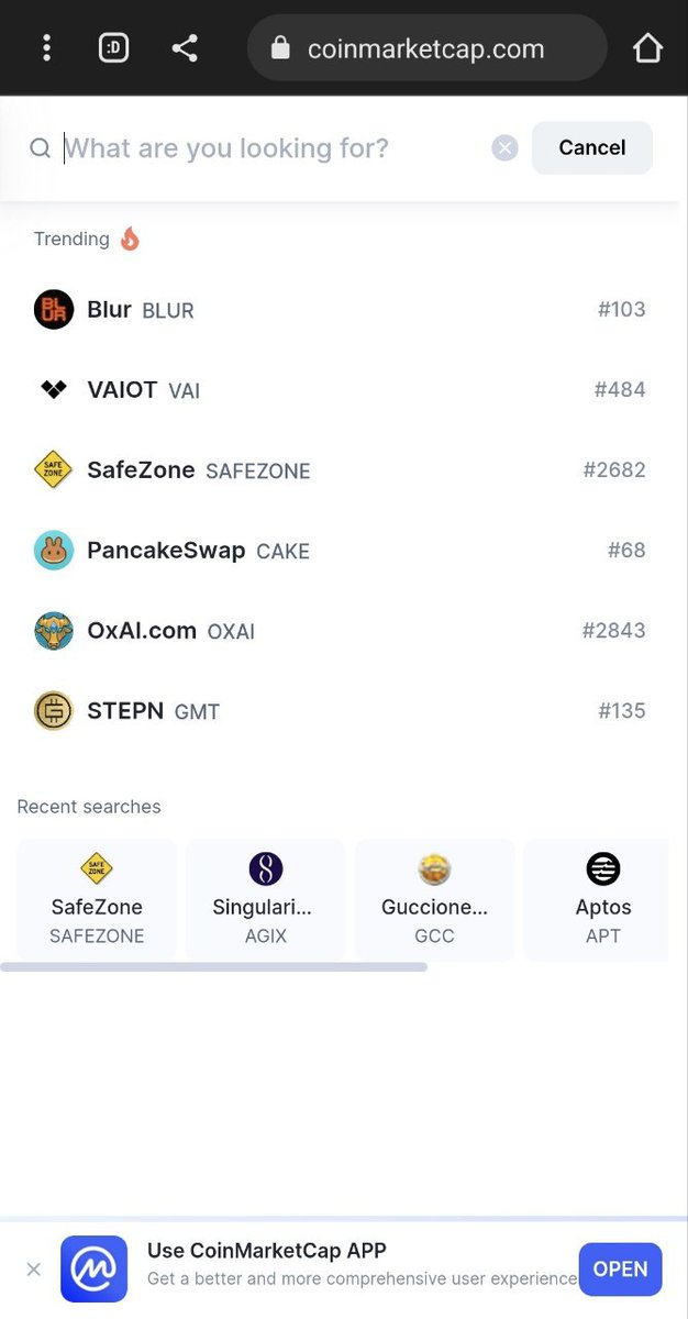 Now SafeZone #top3 on

 coinmarketcap.com 🔥

🚀our #ai is ready and is public now ! enjoy⤴️📈

📈
ai-by-safezone.com
ai.safezone.chat
📈

⭐️coming soon listing on 
🚀 gate✅ &amp; MEXC✅