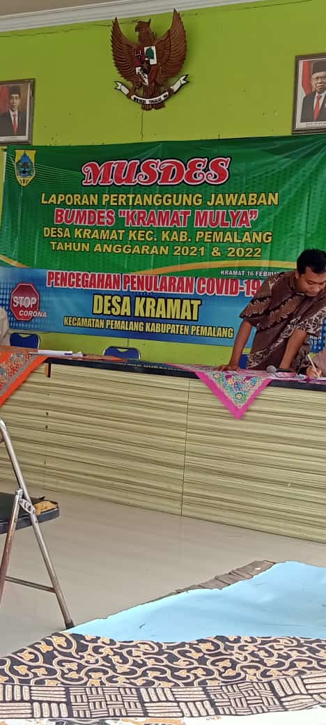DesakramatP's tweet photo. Musdes Penyampaian Hasil kerja Tahun 2022 dan Rencana Kerja Tahun 2023 Bumdes Kramat Mulya, Desa Kramat Kecamatan Pemalang Kabupaten Pemalang https://t.co/gLPkwZrKio