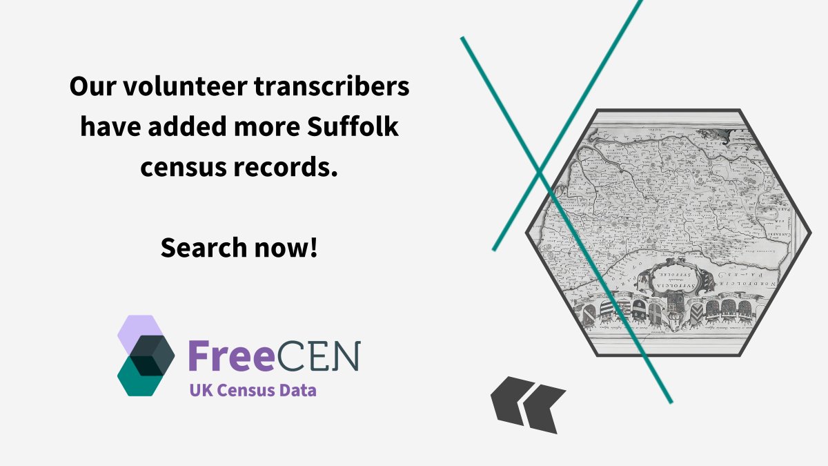 Struggling with your Suffolk ancestors? 36.7k new records for the 1861 census and 28k new records for the 1871 census were added to the FreeCEN database in January. #VolunteerTranscribers (Search now at freecen.org.uk) <a href="/SuffolkArchives/">Suffolk Archives</a>