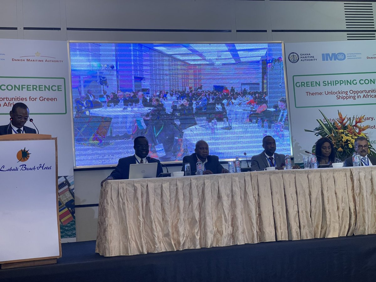 Are you ready to support an ambitious reduction target at MEPC in July?, asks Mr Conway of Liberia (MEPC chair) Promising answers from the panel of Kenya, Ghana, Namibia, Nigeria and Egypt also stressing the need for just and equitable transition #GreenShippingAccra2023