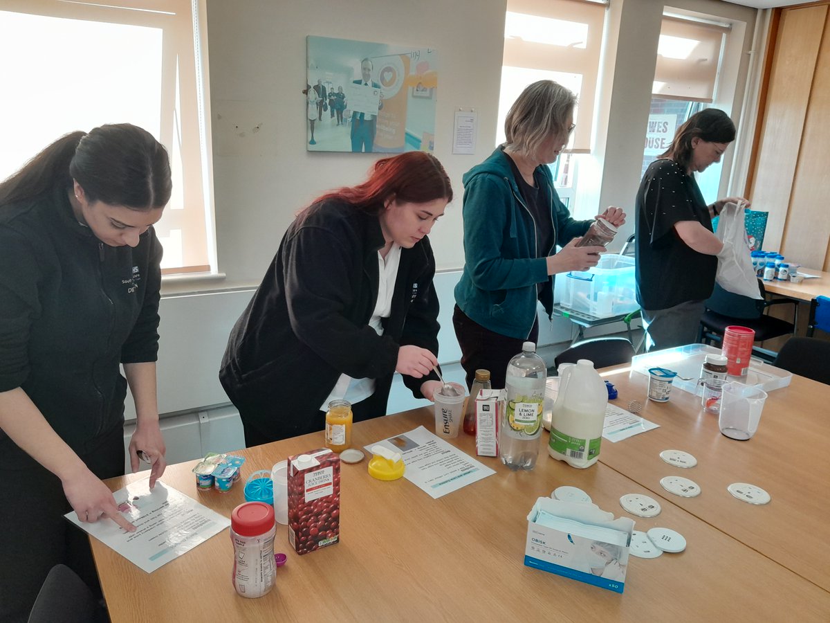DietitiansSwft's tweet photo. Last week our Community Dietitians were preparing to restart malnutrition training in Care homes! We even tested our high energy and protein drink recipes so we can give you the best advice around taste and palatability #malnutritionawareness #carehomes https://t.co/h0Dn3AWuK0