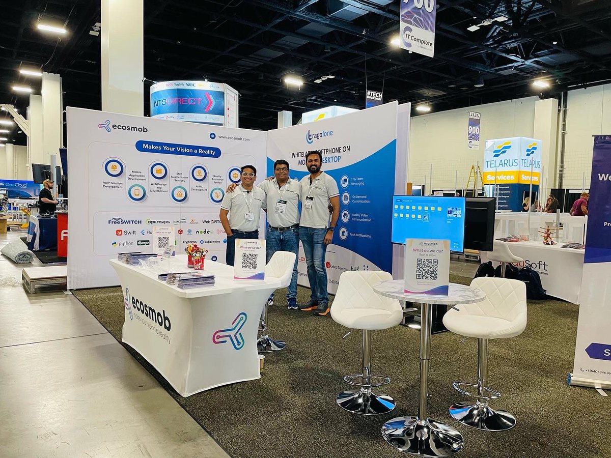 ecosmob's tweet image. What an exciting start to ITEXPO 2023–it has left us pumped for the events in the upcoming days!
@ITEXPO 
#Ecosmob #TECHSUPERSHOW #Customsoftwaresolutions #ITEXPO2023 #voipsolution #Ecosmob #ITEXPO