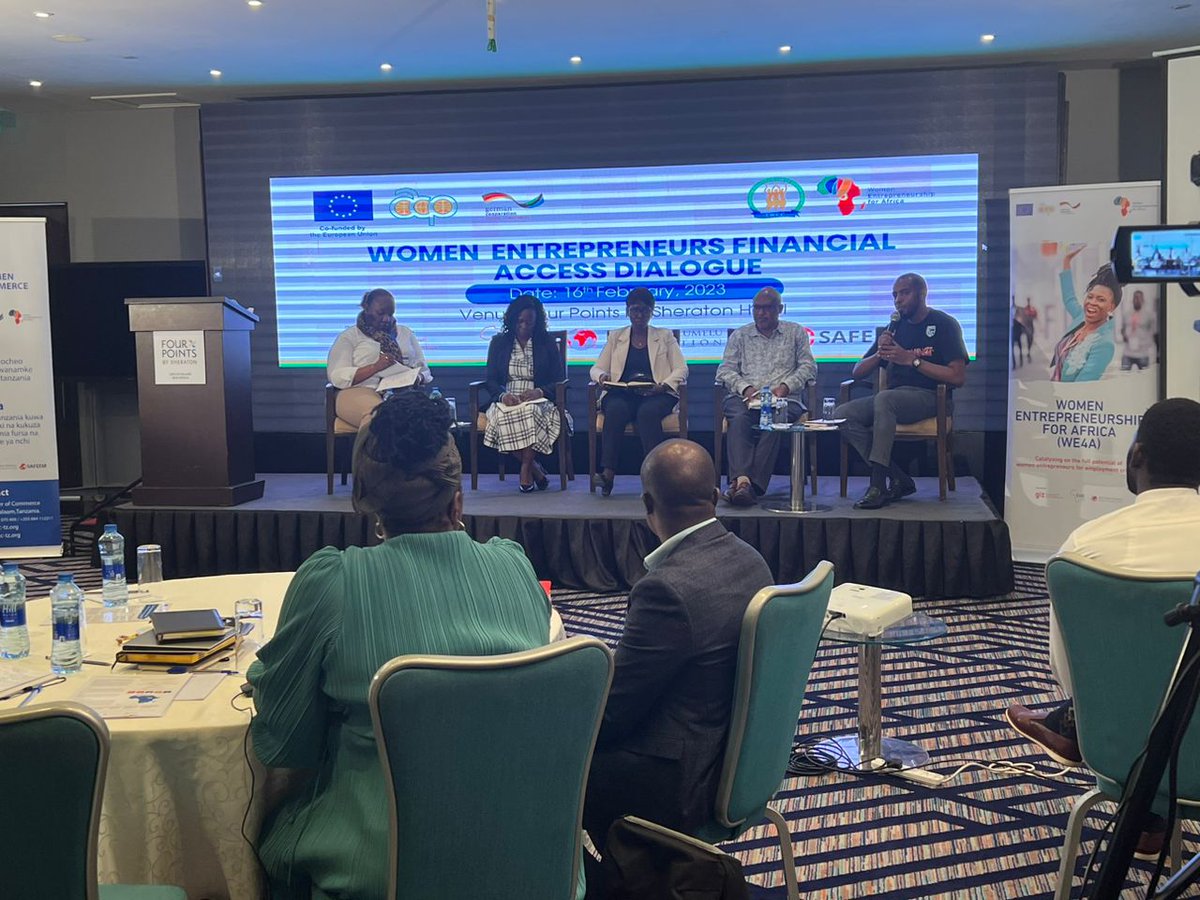 TanzaniaWomen's tweet photo. "Driving equal access to finance for women entrepreneurs".Panel session with @CRDBBankPlc @NMBTanzania @StanbicBankTZ .
#WEE##Acess2Finance
@giz_gmbh #E4DProgramme @jumuiya @TradeMarkAfrica @mofURT @tpsftz @hamza_mwajuma https://t.co/AvDdmjOrng