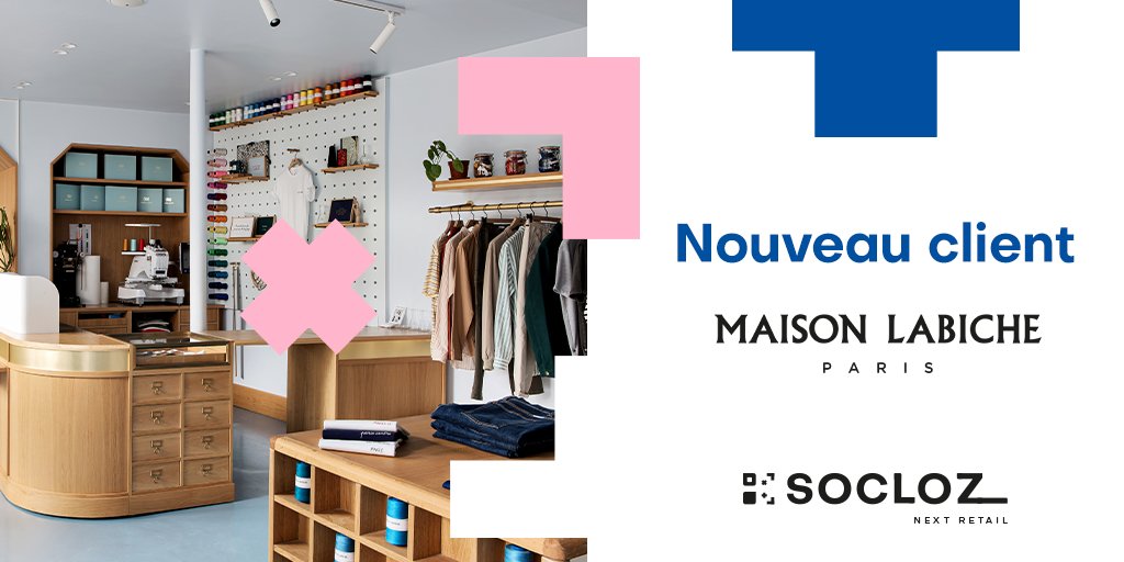 Socloz_FR's tweet photo. [#News]
Nous sommes fiers de vous annoncer que l’enseigne @MAISONLABICHE  a choisi @Socloz_FR  pour l’accompagner dans sa #transformation  #omnicanale.
Maison Labiche va déployer notre plateforme dans son ensemble (#OMS , #mPOS et notre #StoreWMS) Une belle preuve de confiance ! https://t.co/4UblQftzzM