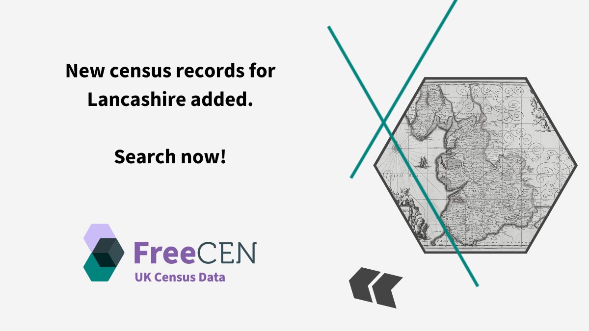 Find more of your Lancashire lads and lasses in the 1891 census! More than 19k new records were added to the FreeCEN database during January. #VolunteerTranscribers (Search now at freecen.org.uk) <a href="/LancsArchives/">Lancashire Archives</a>