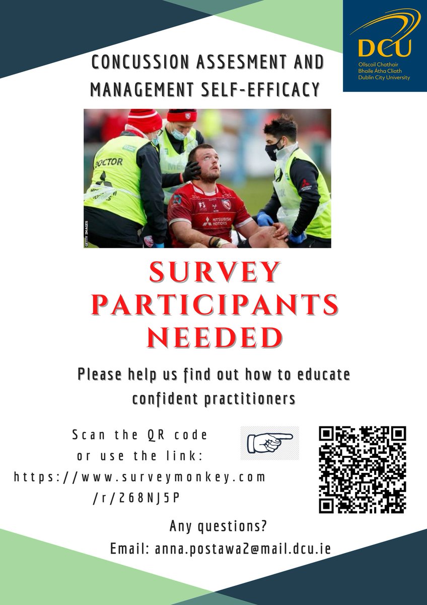 🩹🩻🤕Irish physios, paramedics, athletic therapists, doctors 🤕🩻🩹
🆘We need 10 mins of your time, please help our research🆘 We still need more replies 🆘🙏 #concussion  Thank you ♥️
surveymonkey.com/r/268NJ5P