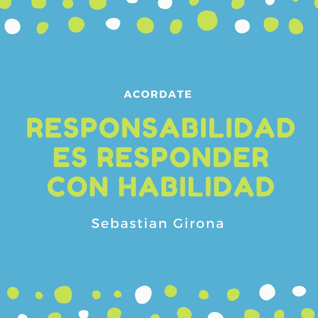 ¿Qué tan responsable sos con tus cosas? ¿Qué tan habilidosa/o sos con tus responsabilidades?