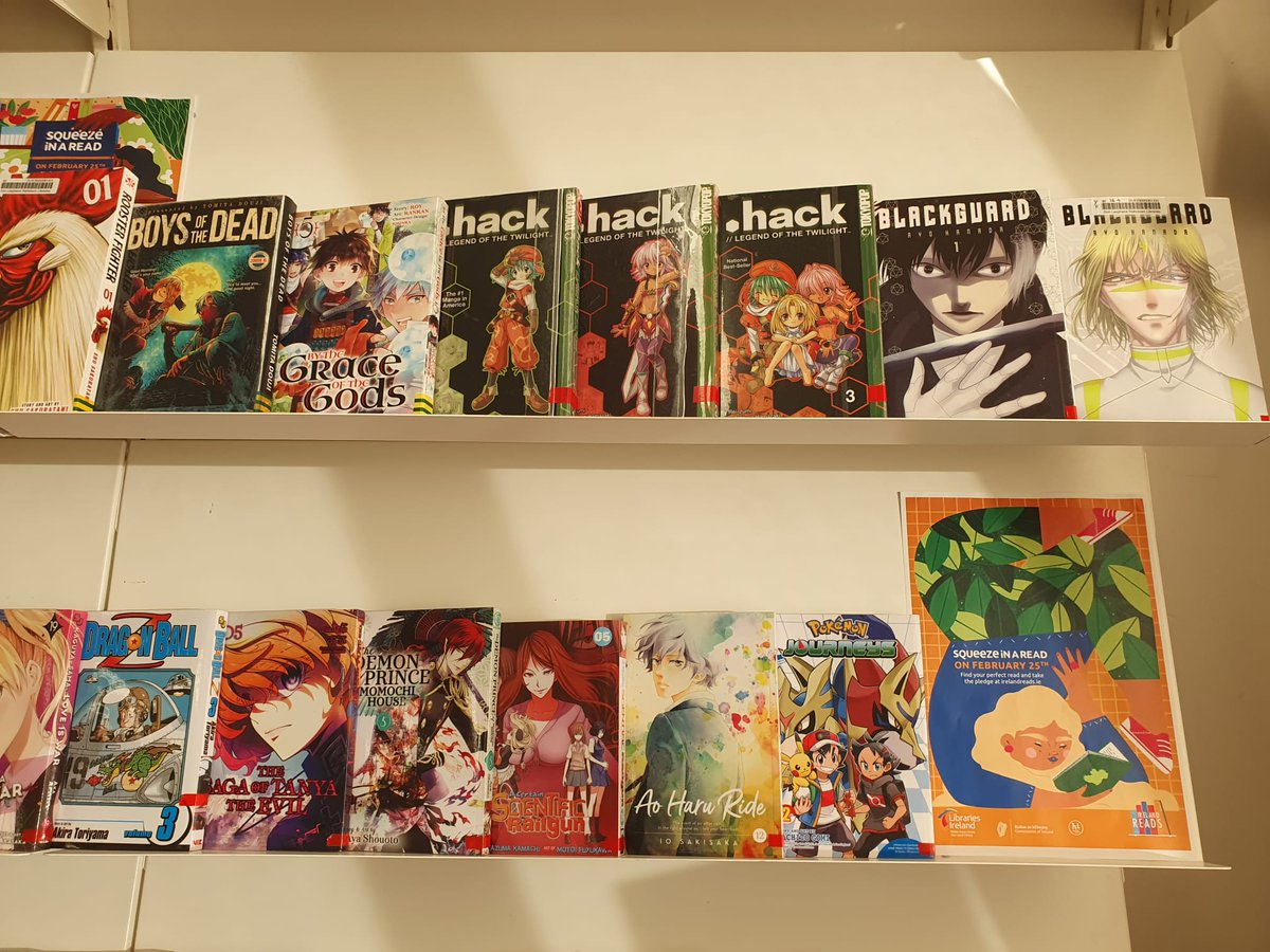 DLR_Libraries's tweet photo. There are lots of ways to #SqueezeInARead including mangas. We have lots of new titles in #DundrumLibrary for borrowing or reserving. #Manga #AttackOnTitan #Dragonball #DarrenShan #TokyoGhoul #OuranHighSchoolHostClub #Haikyu!! #OnePunchMan #MyHeroAcademia https://t.co/8cAZTFpIPt
