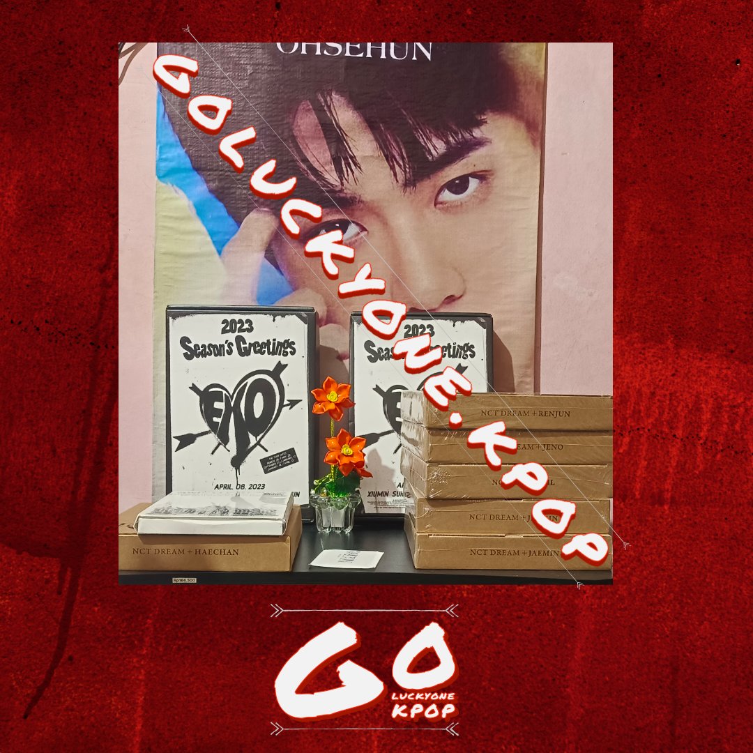 Proof goluckyone.kpop❤

1 FULLSET EXO SG 2023 WEB SMTOWN
1 FULLSET EXO SG 2023 WEB APPMUS
5 FULLSET NCT DREAM VER (JENO, JAEMIN, RENJUN, HAECHAN, JAEMIN) 
1FULLSET NCT 127 VER (MOON TAEIL) 
1FULLSET SMCU PALACE VER

#goluckyonekpop 
Tag EXO NCT DREAM NCT 127 SMTOWN