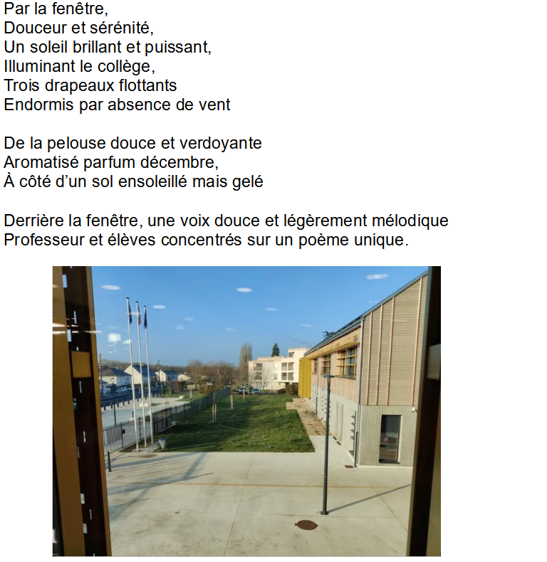 5eAsegpaMalraux's tweet photo. #ParLaFenêtre2023 #Twoulipo #EQ37 @clg_malraux https://t.co/g7Agq0vvbS