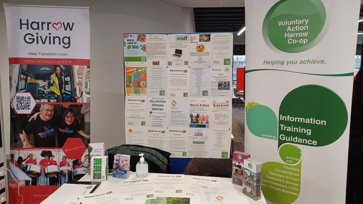 All set up ready for the job and volunteer fair at <a href="/HarrowCollege/">HarrowCollege</a> with <a href="/harrow_council/">London Borough of Harrow</a>
