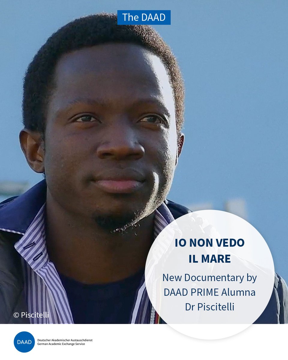DAAD_Germany's tweet photo. #DAADPRIME alumna & documentary filmmaker Dr Paola Piscitelli has finished working on her newest film on the struggles and prejudice that foreign people in Italy are confronted with. The documentary "Io non vedo il mare" is now on our YouTube channel: ➡️ https://t.co/uqDzmFP0fE https://t.co/ABv9IbWsDK