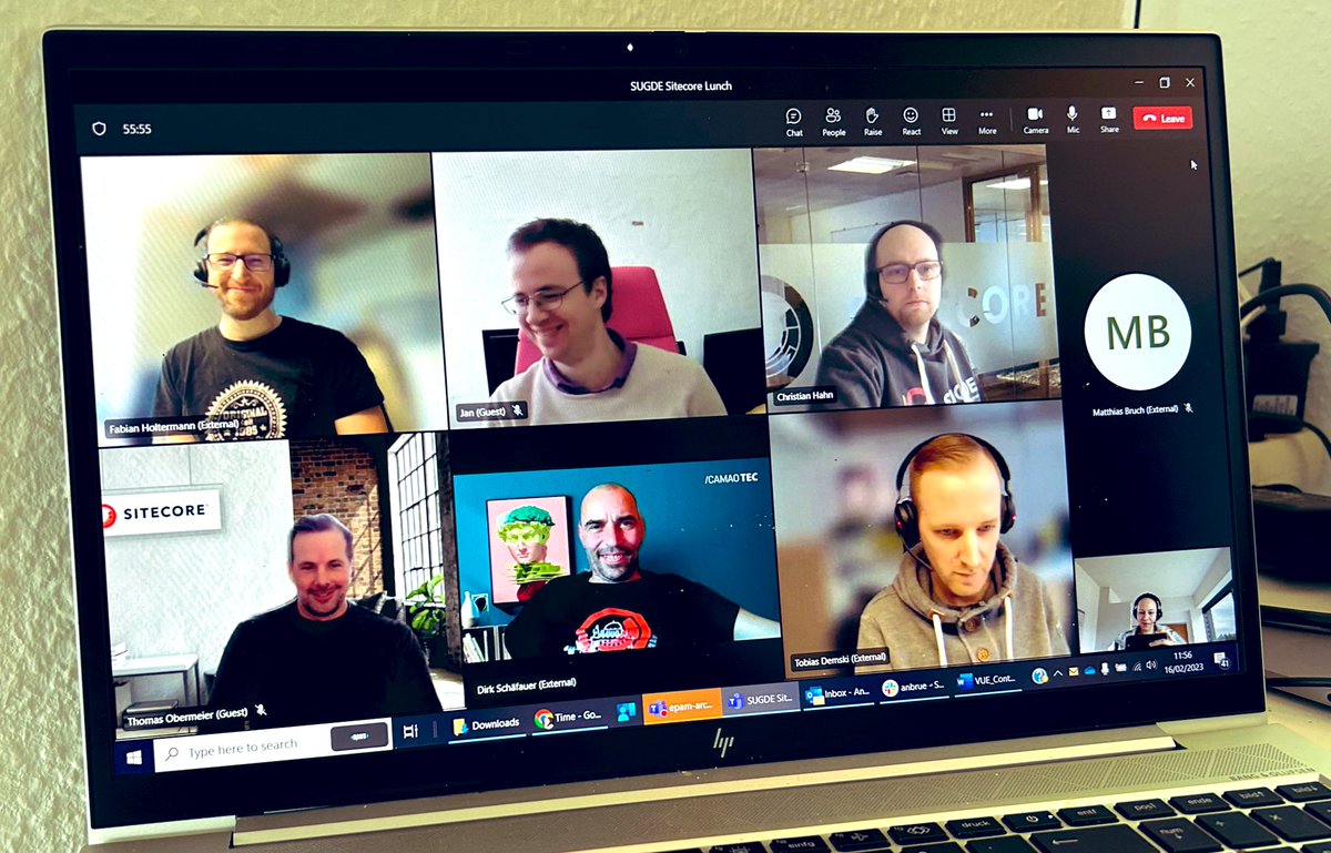 _sug_de's tweet image. #sugde SitecoreLunch is live. Spoke about last SUGDE, next SUGDE, #SUGCON, Symposium, #SitecoreCdp, gulp updates, #SitecoreConnect, and more.. #sitecore #sitecorecommunity