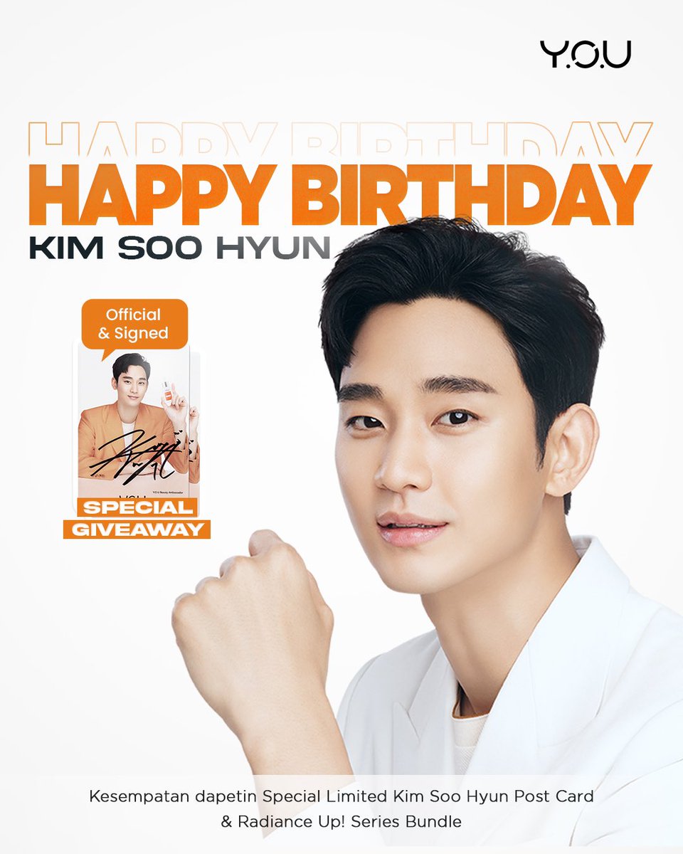 youbeauty_id's tweet photo. Happy Birthday Oppa Kim Soo Hyun! 🥳
Wishing YOU the biggest slice of happy today!

Special GIVEAWAY dihari ulang tahun Kim Soo Hyun Special Post Card &amp; Special Kim Soo Hyun PR Box Radiance Up! 😍

Yuk ikut rayain di link https://t.co/4bXjx6lajY

#YOULongLastingBeauty https://t.co/nuiNaJwzDn