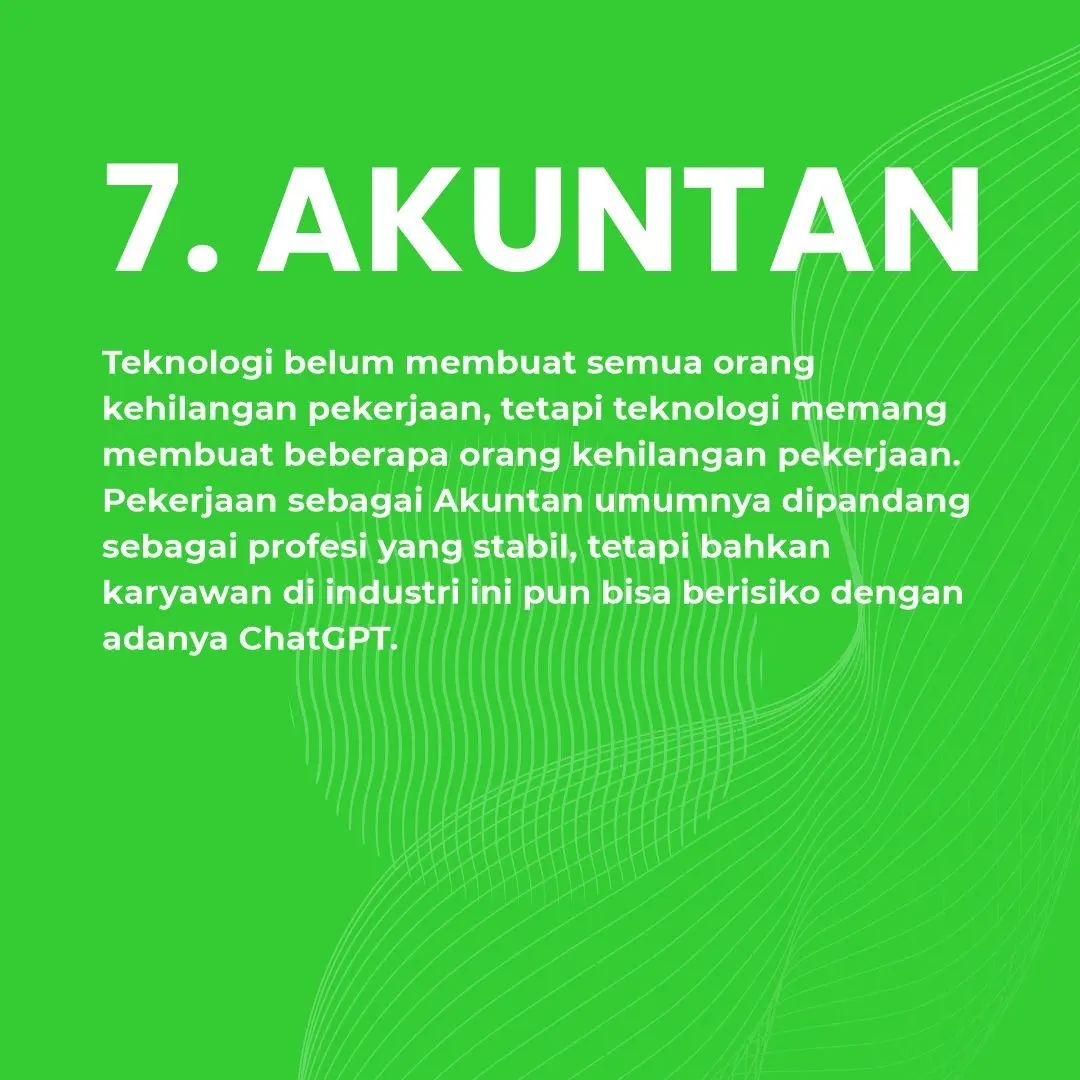 yuswohady's tweet photo. Berikut profesi &amp; pekerjaan yang bakal "DIBUNUH" CatGPT 😭😭😭 https://t.co/hc44Jw5Vci