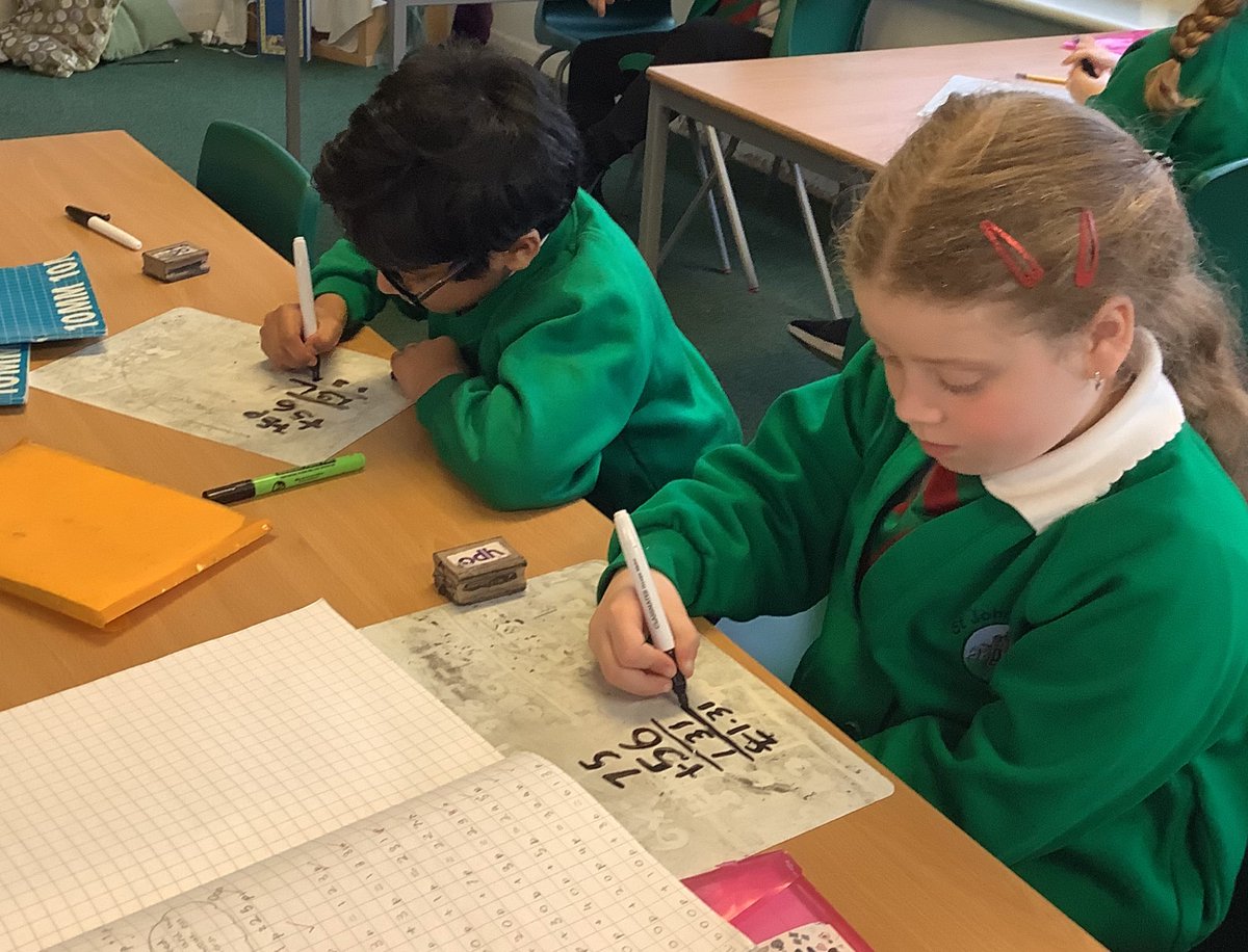 SJLCARDIFF's tweet photo. Super maths today! We have been using column addition to add cost of items in cafe. Bendigedig Pawb! #strivingforaccuracy https://t.co/x7mGY0CP6n