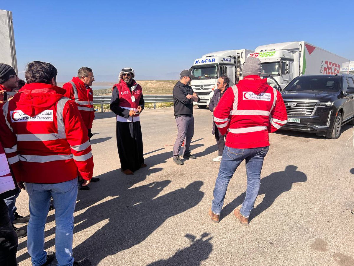 saad_binhamad's tweet photo. #قطر_الخير
Exclusive this early morning
A huge relief containers arrived at the #earthquake borders for syria and turkey from qatar's gov and people asking allah to relieve affected people in that area
#قطر_تغيث_سوريا_تركيا# https://t.co/XW1EQVz4sn