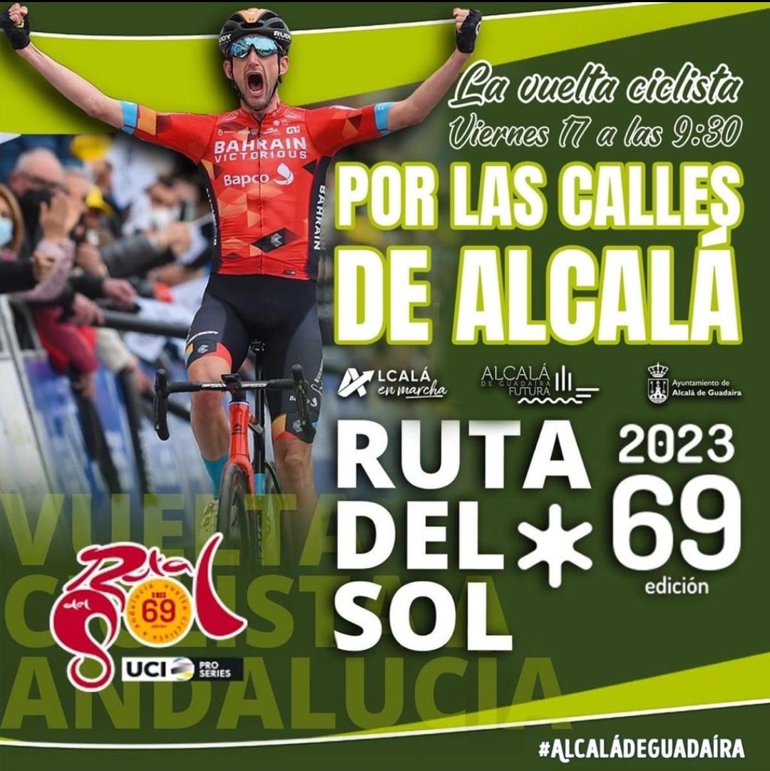 Vuelta Ciclista Andalucía 2023🚴🚴🚴

#VueltaAndalucia 
#servidoresdealcala
<a href="/PoliciaLocalAG/">Policia Local Alcalá de Guadaíra Tlf: 092</a>