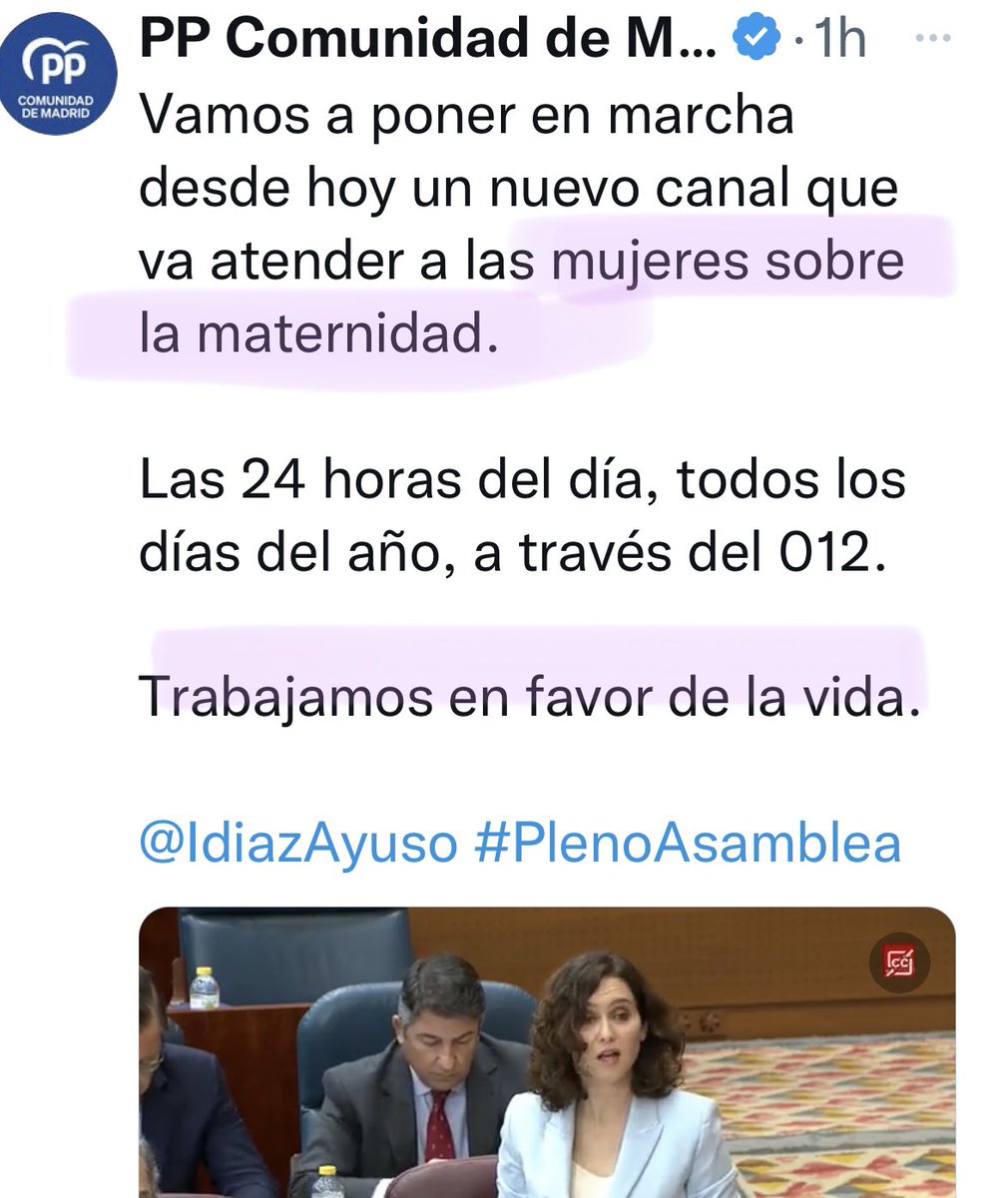 protestona1's tweet photo. Dice Ayuso que va a trabajar en favor de la vida…🤦🏻‍♀️

Es verdad que en ningún momento dice que vaya a hacerlo en favor de una vida digna…🤦🏻‍♀️ https://t.co/aIZExTHx3G