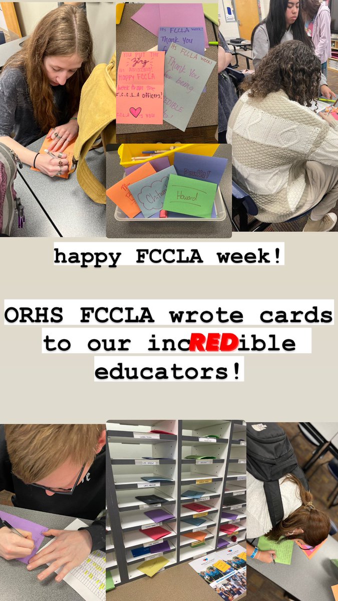 happy #fcclaweek ! We are so grateful for all of our amazing educators at ORHS! ❤️❤️