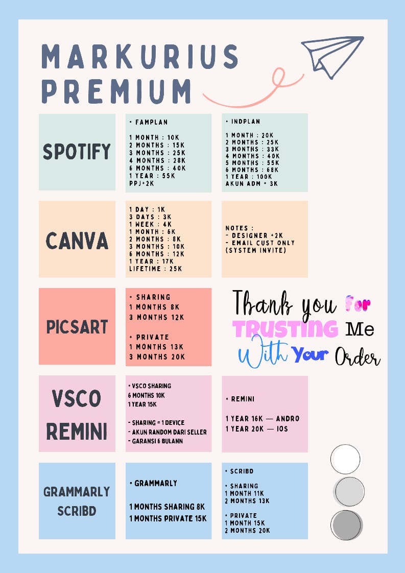 Markurius Store open ya, ready semua apps premium👏

Cek pricelist kita yuk list orderannya.
wa 💬  Wa.me/6285876957935
dm 📩  x.com/messages/compo…