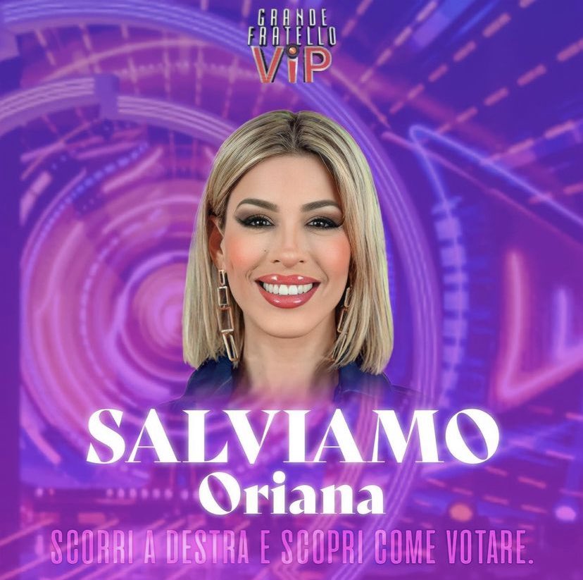 Gv1Helym's tweet photo. @GrandeFratello Forza bebe Votiamo Oriana ❤️ https://t.co/gXLFcS5Tt1