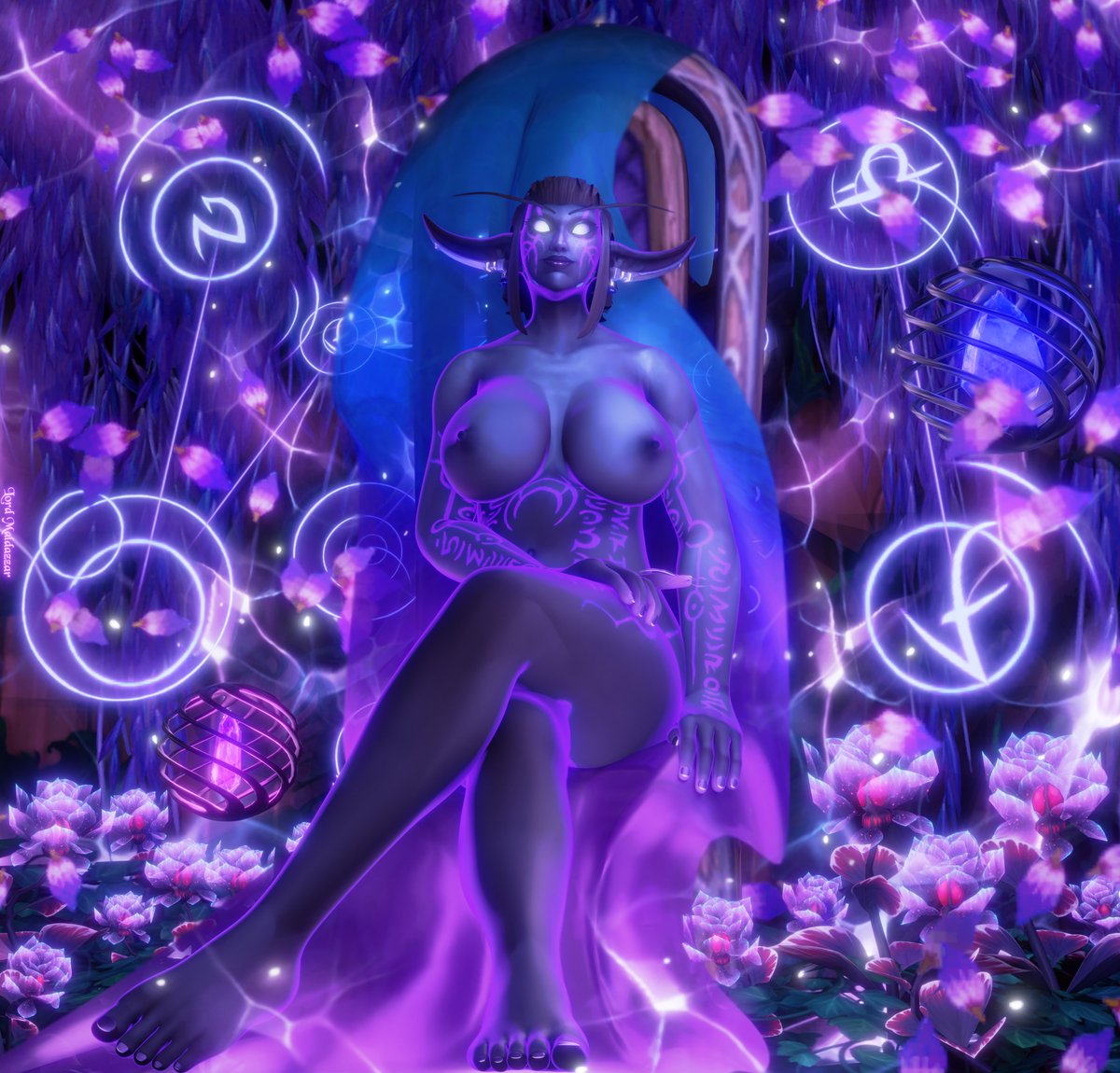 LordMaldazzar's tweet photo. It took me a bit more than it should have due to IRL stuff, but here it is
Giveaway prize for @CakelatteStuff 

#Warcraft #warcraftart #wow #wowart #nsfw #nsfwart #blender #blender3d #blenderart 
#Nightborne #elf #voidmagic #void #purple https://t.co/OBOc8f2q2Z