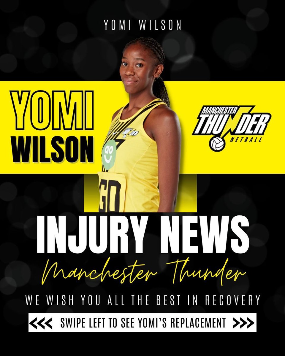 thundernetball's tweet photo. Unfortunately due to injury we have had to make a difficult decision to withdraw Yomi as a training partner but will continue to support her with rehab and she remains an integral part of the group
Pippa Morgan will step up and take her place as a training partner
Continued… https://t.co/U7RlpVJrKA