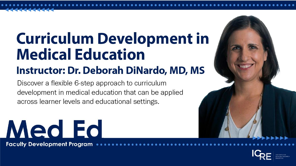 Only a few more weeks to register for @DinardoDebbie's Mini #MedEd course! You'll discover a 6-step approach to curriculum development that can be applied across learner levels & educational settings. Register: icre.pitt.edu/meded/index.ht…