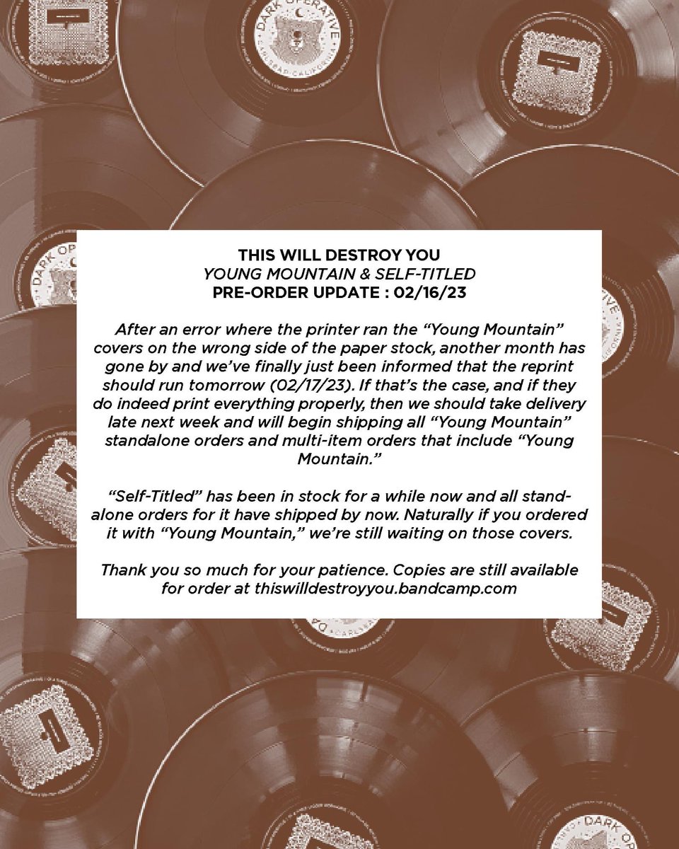 Printer errors suck. 5 month print turnarounds suck. Pre-orders suck. 

If you’ve been patient, you do not suck. Thank you.