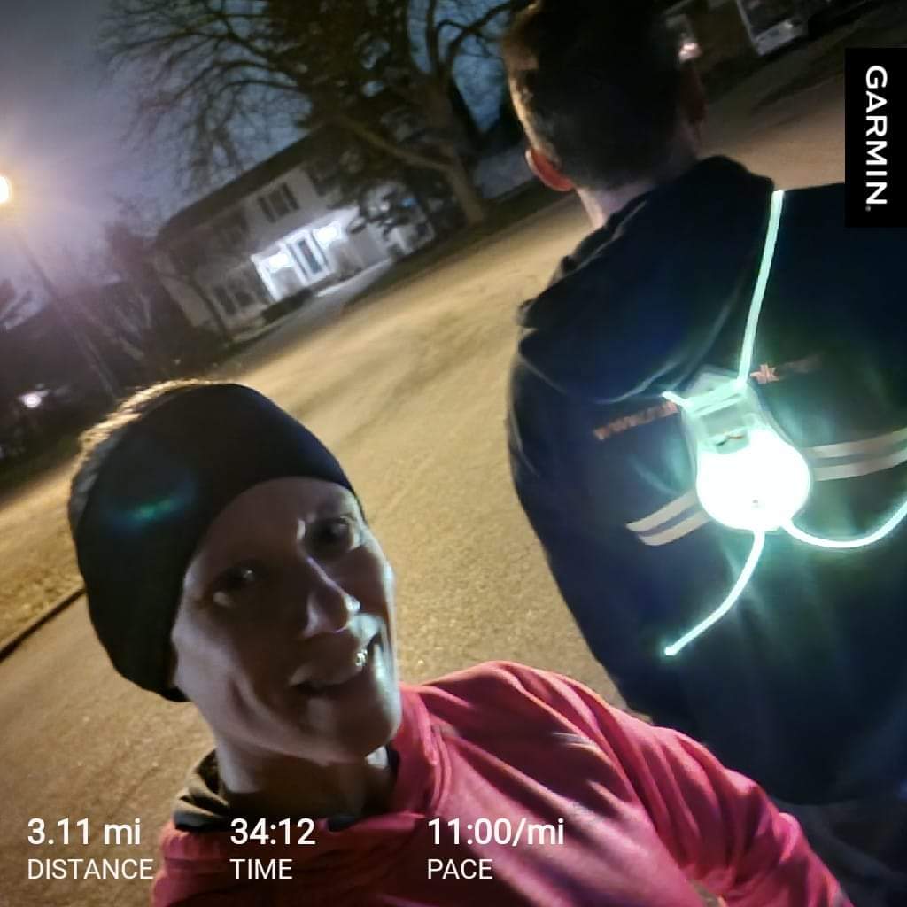 kc_run_coach's tweet photo. My new Noxgear vest has been shipped, but I haven't gotten it yet, so hubby was our light this morning! 🔦

#noxgear #morningrun #riseandrun #runninginthedark #safetyfirst #runningtogether #thursdayrun #februaryrunning https://t.co/xbff9yW9op