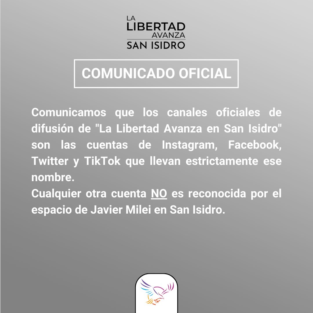 pdsanisidro's tweet photo. @LLA_SanIsidro @pd_sanisidro las únicas cuentas oficiales en Twitter. https://t.co/oTeD3ZI5IQ