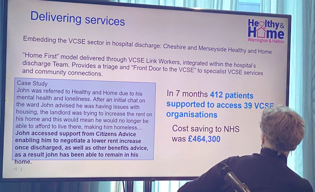 Wow… so proud of the team. At a @CitizensAdvice chief officer forum and the speaker from NHS England has used our @haltoncab service as a case study of how advice is helping @NHSuk & @WHHNHS save money through supporting hospital discharge. #WeAreCitizensAdvice #WeAreHalton