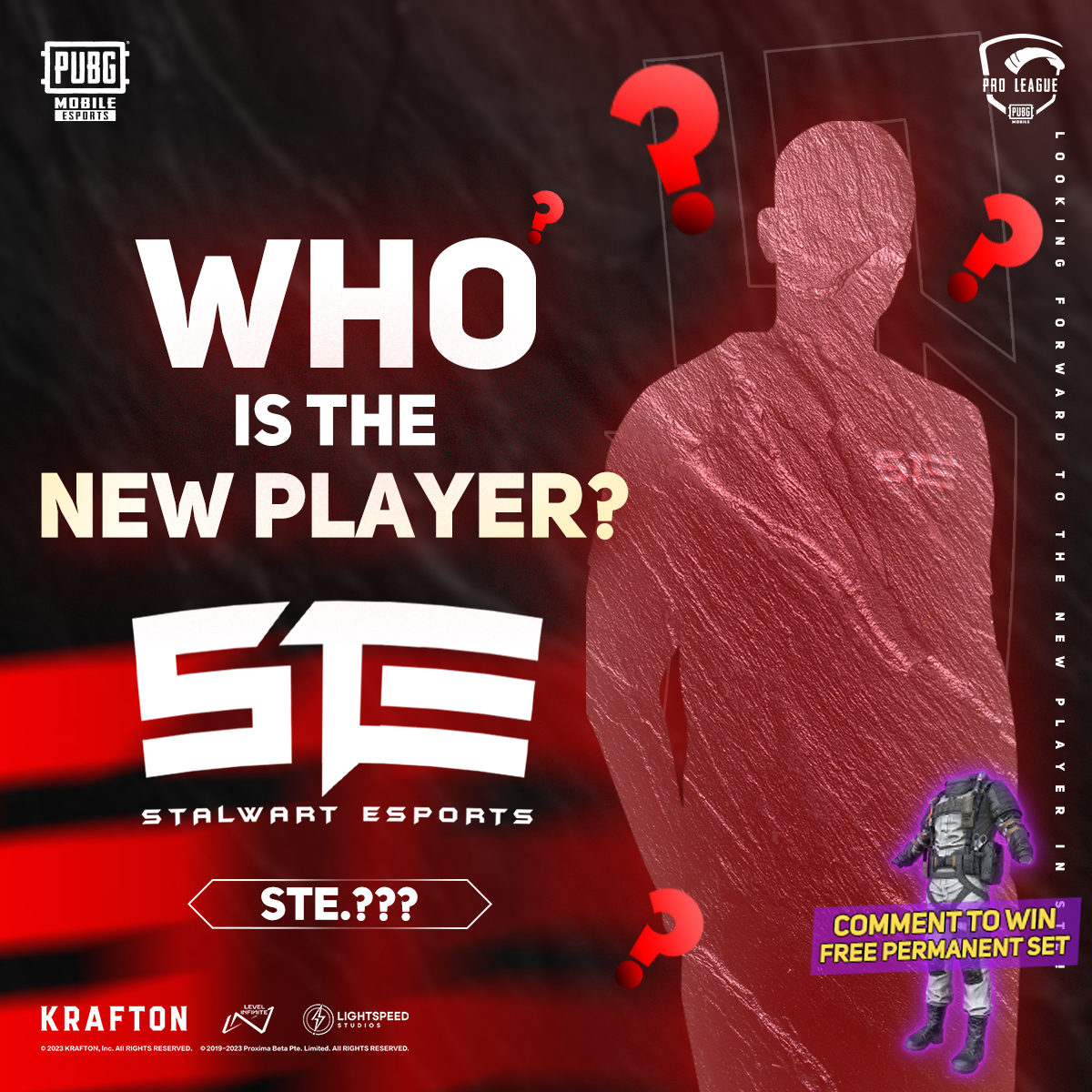 EsportsPUBGM's tweet photo. 🤔Who might be the new player for STE?
Have a guess and Leave your answers!
🔥Download PUBG MOBILE on App Store now!
#PUBGMOBILE #PUBGMESPORTS #PMPL #PMPLSA https://t.co/uzcw0sWb9f