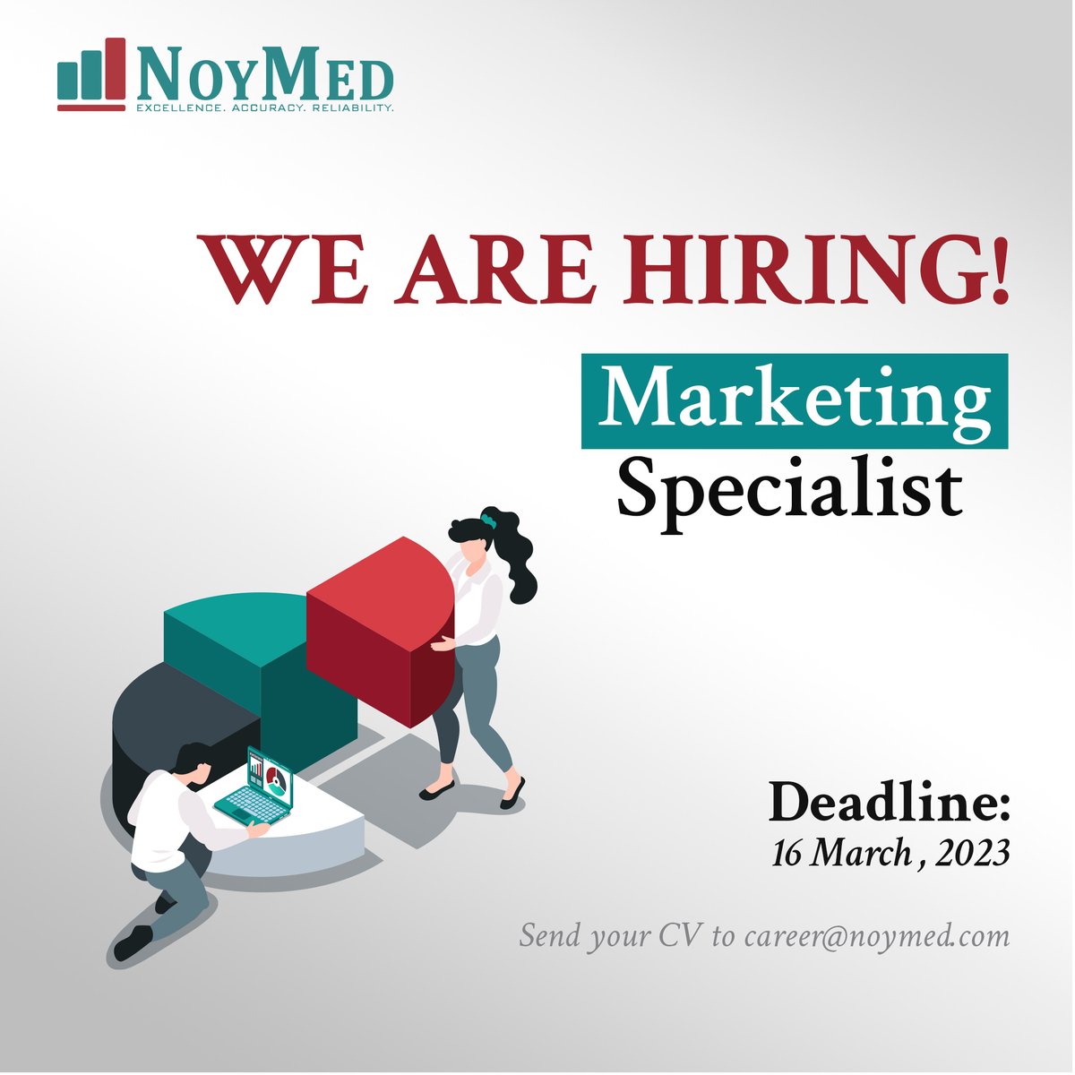 noymed_cro's tweet photo. Open Position for Marketing Specialists! Apply Now!

For more information, the Job Description and the Requirements for the role please see here: https://t.co/xkZWi4XRLn

Application deadline: March 16, 2023

#armenia #jobopenings #marketingspecialist #NoyMed #biotechnology https://t.co/WzPh418DdQ
