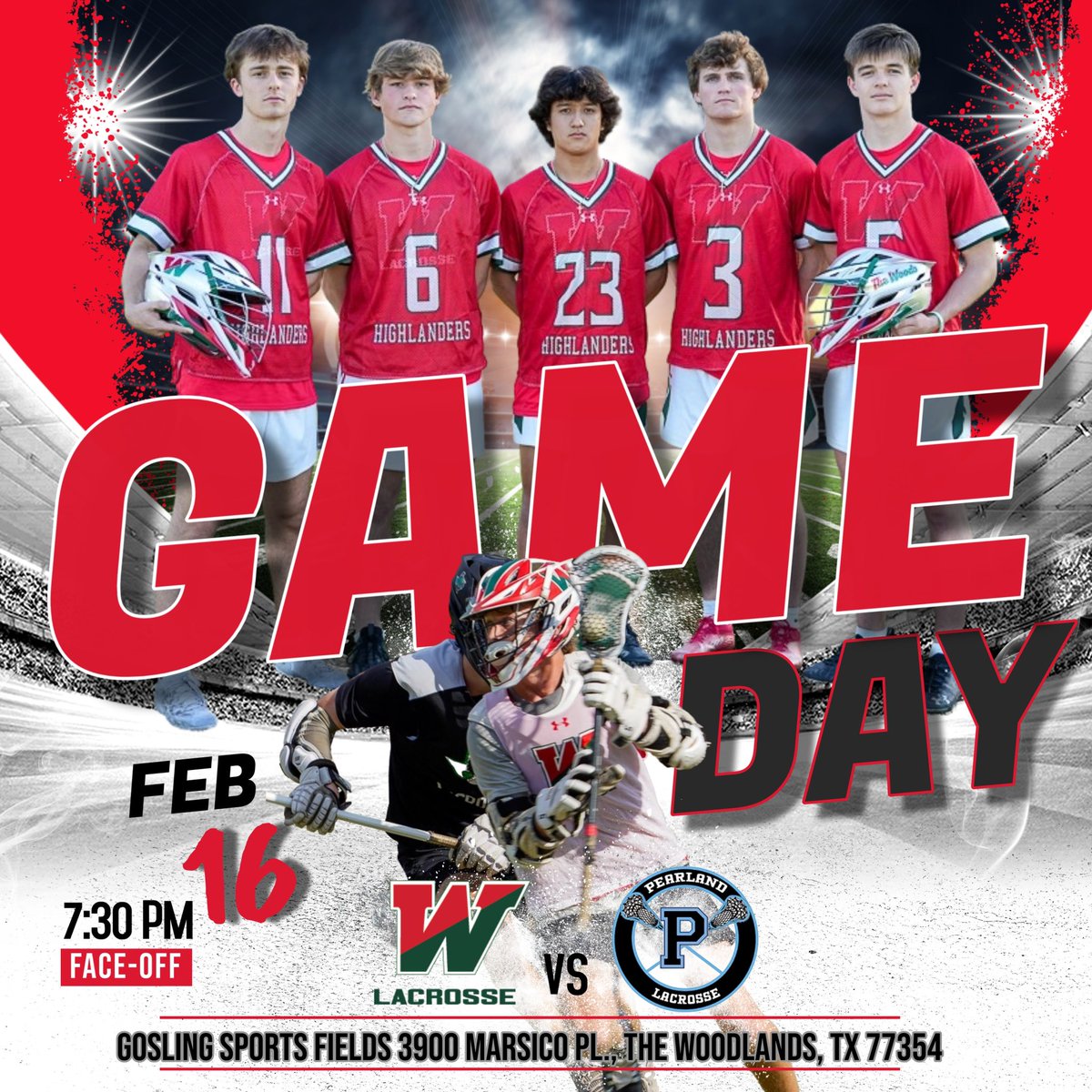 Season Opener tonight 
Varsity Green vs Pearland