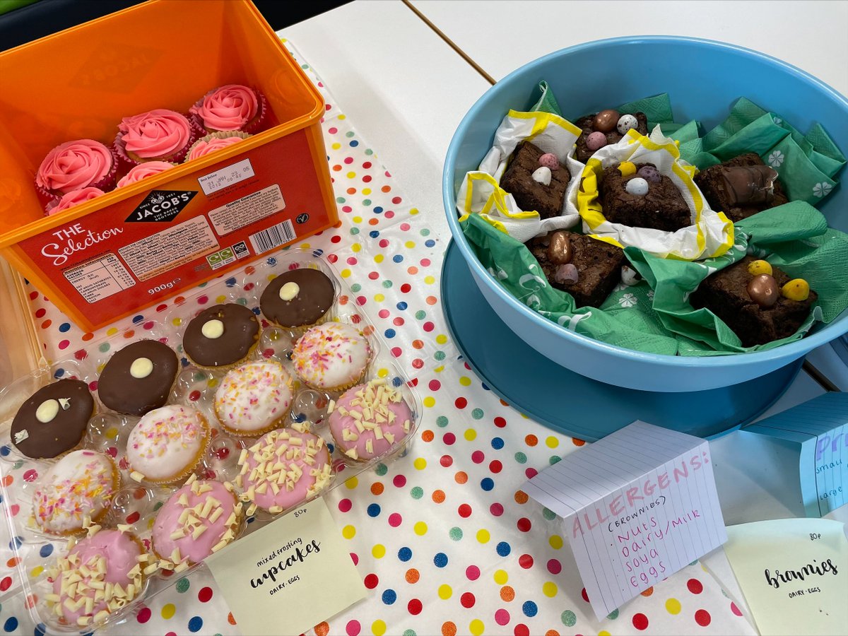 PBSixthForm's tweet photo. Plantsbrook Sixth Formers are doing there bit to raise money for the devastating earthquake affecting Syria and Turkey. Today there are lots of yummy cakes on sale and tomorrow a non school uniform day is planned #proudtobeplantsbrook #SyriaTurkeyEarthquake https://t.co/kiVwUQBlLT