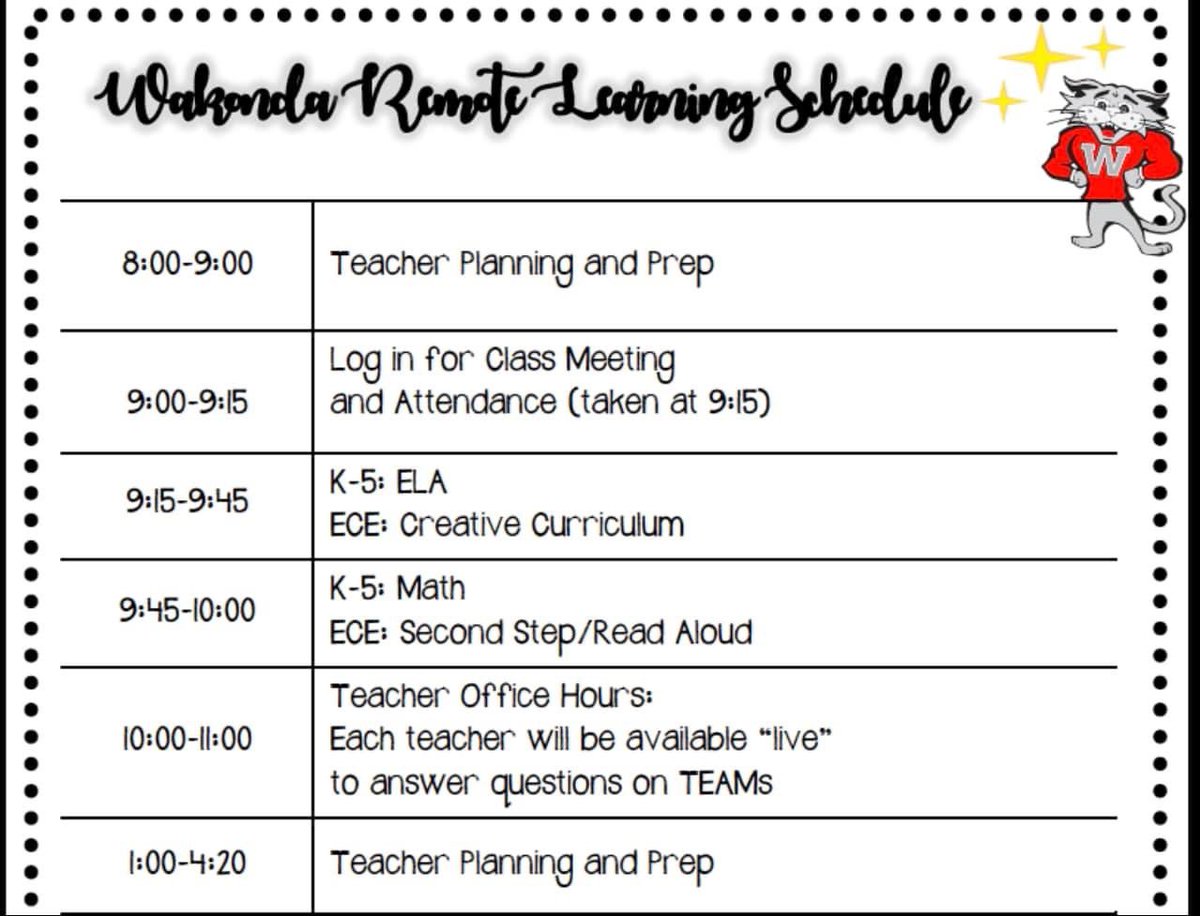 Today, Thursday, February 16, 2023 is a Remote Learning Day. Please message your child’s teacher through Class DoJo if you have any questions. Stay Safe and Warm Wildcats 🐾!!! ❄️❄️❄️