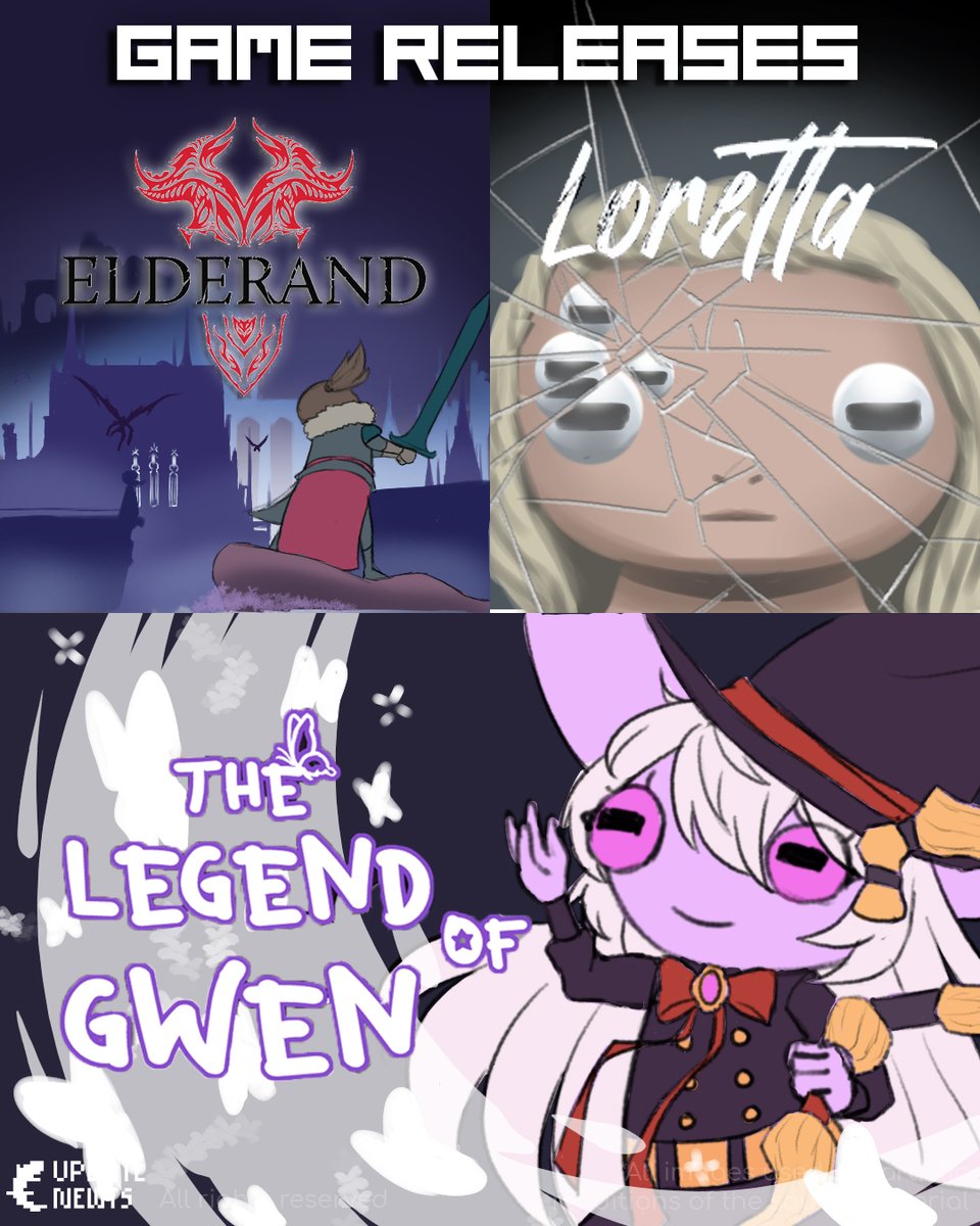 update_newts's tweet photo. Newt-able game releases!

Synergia Games and Graffiti Games releases their action platformer: Elderand
DANGEN Entertainment released psychological thriller: Loretta
_wiwigames and Flynn's Arcade releases their magical platform adventure games: The Legend of Gwen https://t.co/wfbEabW7xM
