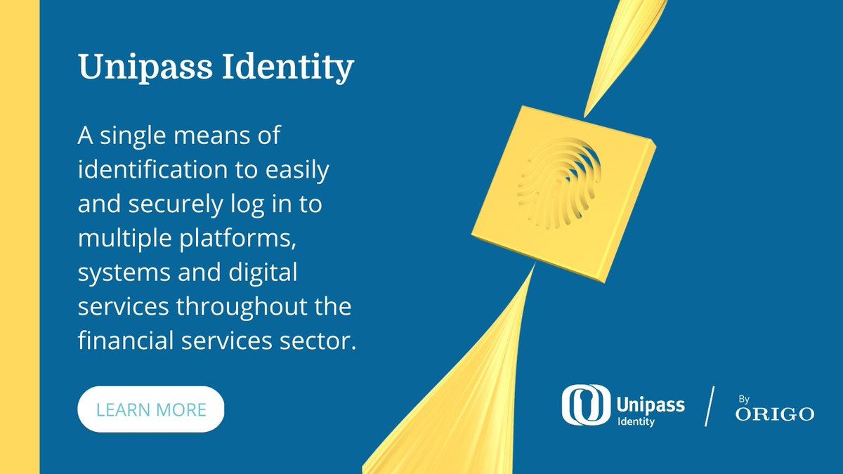 Origo_Services's tweet photo. We all know the frustrating feeling of forgetting your password and username or typing it time after time. 

Here’s where Unipass Identity comes in. 
Receive one secure online account that can be used for multiple financial websites.

Get signed up today: https://t.co/iP2jqwk86U https://t.co/y2FmAH3YJB